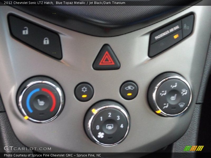 Blue Topaz Metallic / Jet Black/Dark Titanium 2012 Chevrolet Sonic LTZ Hatch