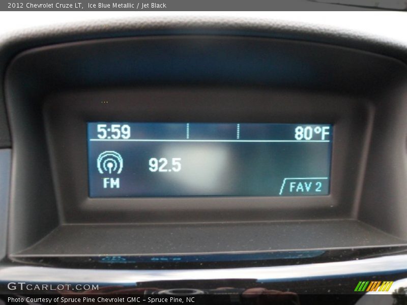 Ice Blue Metallic / Jet Black 2012 Chevrolet Cruze LT