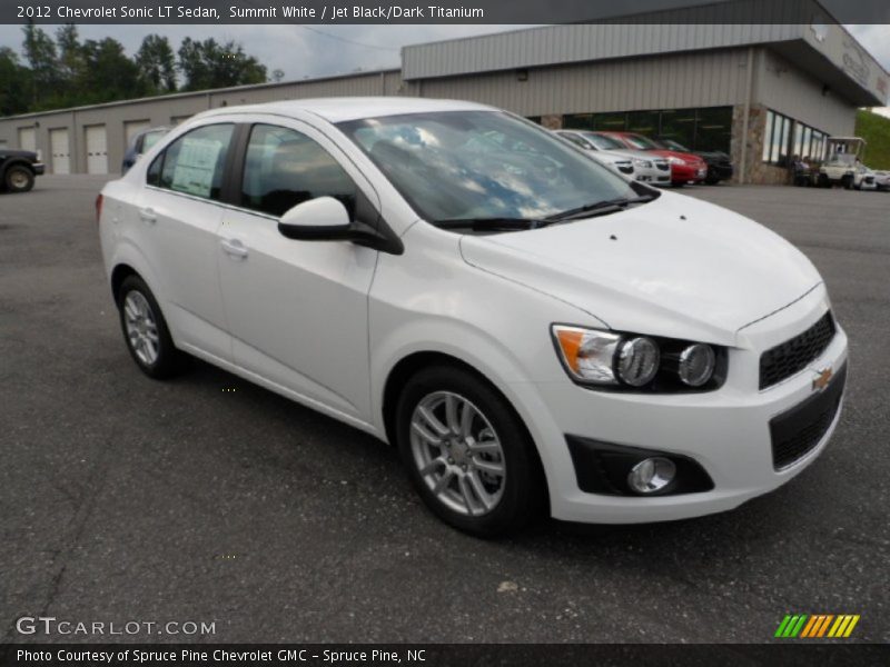 Summit White / Jet Black/Dark Titanium 2012 Chevrolet Sonic LT Sedan