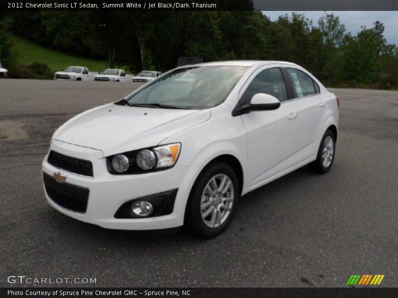 Summit White / Jet Black/Dark Titanium 2012 Chevrolet Sonic LT Sedan