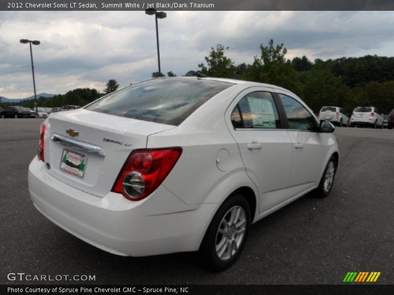 Summit White / Jet Black/Dark Titanium 2012 Chevrolet Sonic LT Sedan