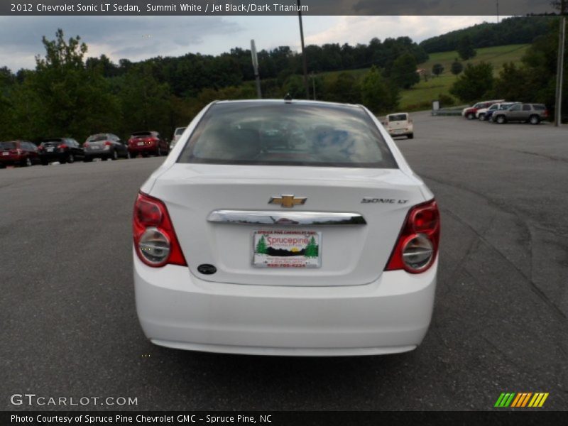 Summit White / Jet Black/Dark Titanium 2012 Chevrolet Sonic LT Sedan