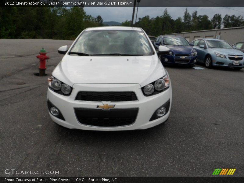Summit White / Jet Black/Dark Titanium 2012 Chevrolet Sonic LT Sedan