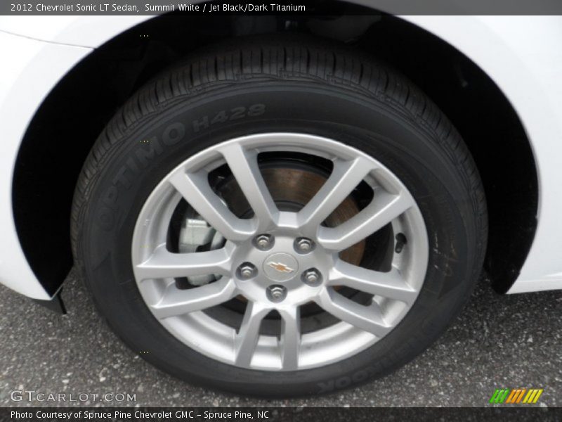 Summit White / Jet Black/Dark Titanium 2012 Chevrolet Sonic LT Sedan