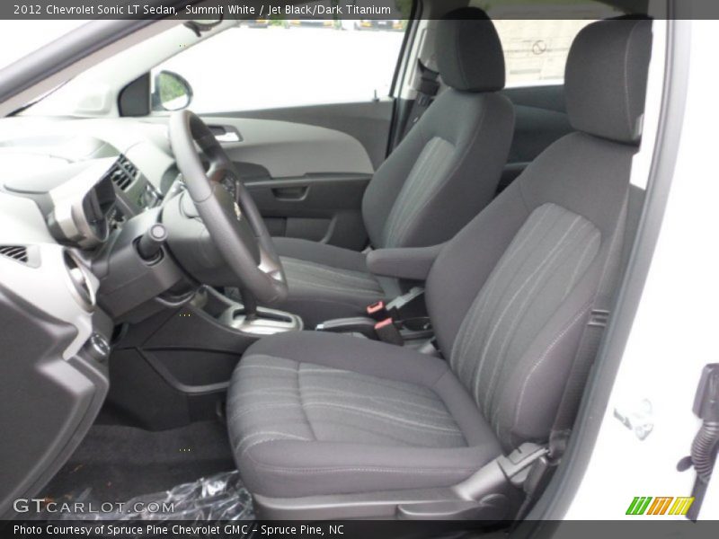 Summit White / Jet Black/Dark Titanium 2012 Chevrolet Sonic LT Sedan