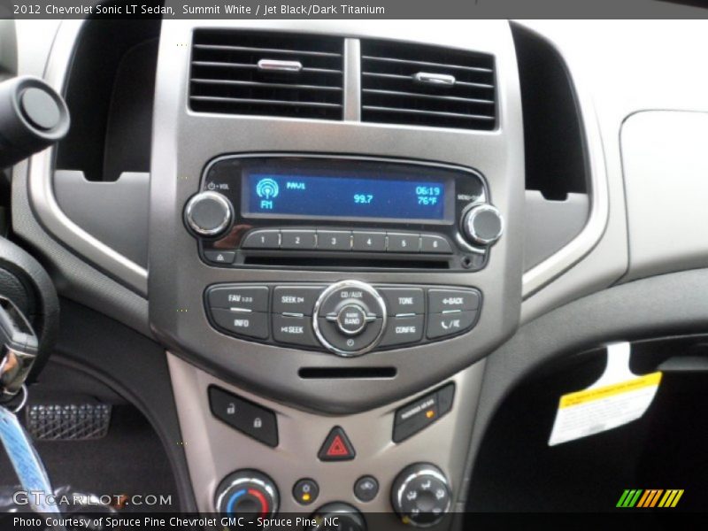 Summit White / Jet Black/Dark Titanium 2012 Chevrolet Sonic LT Sedan