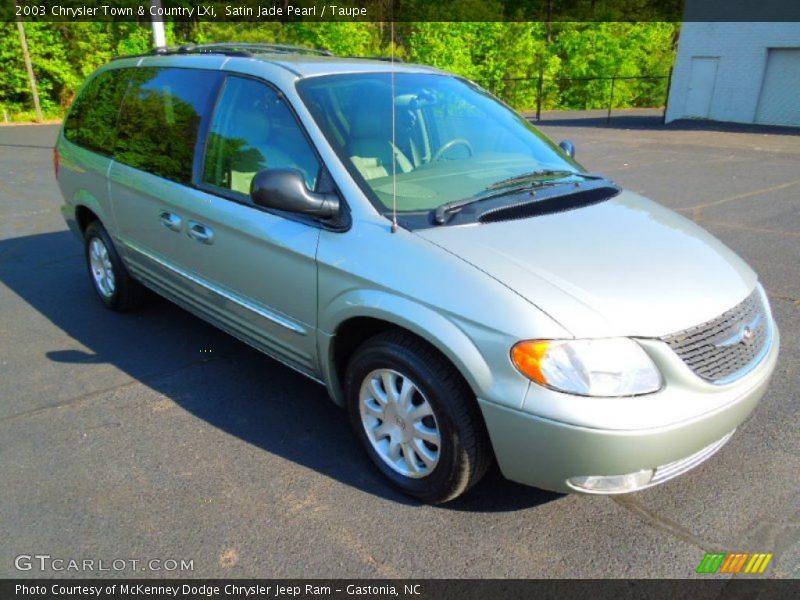 Satin Jade Pearl / Taupe 2003 Chrysler Town & Country LXi