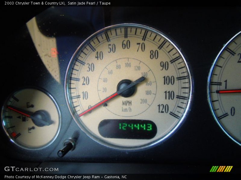 Satin Jade Pearl / Taupe 2003 Chrysler Town & Country LXi