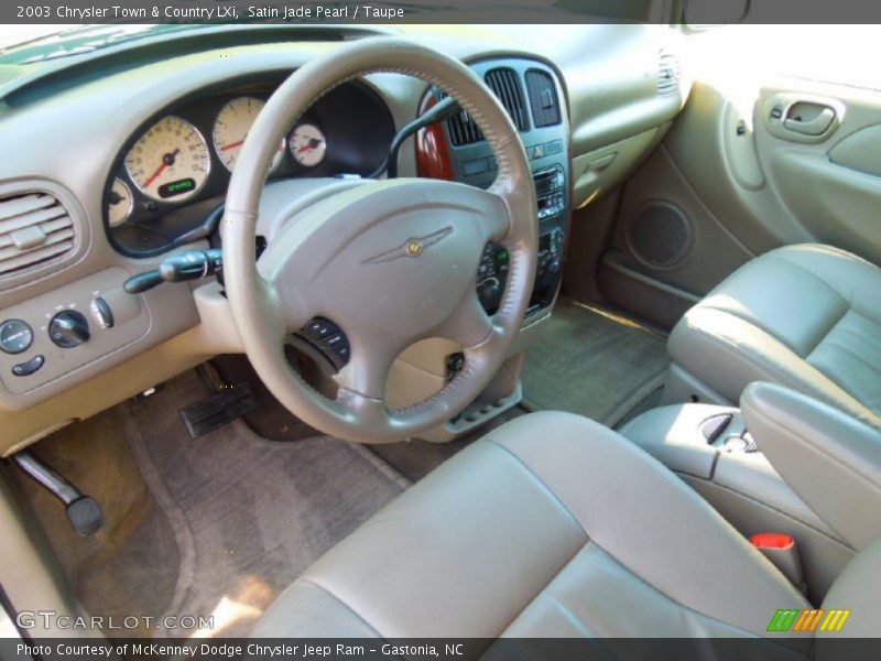 Satin Jade Pearl / Taupe 2003 Chrysler Town & Country LXi