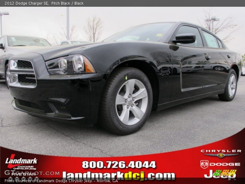 Pitch Black / Black 2012 Dodge Charger SE