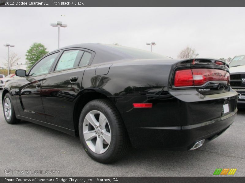 Pitch Black / Black 2012 Dodge Charger SE