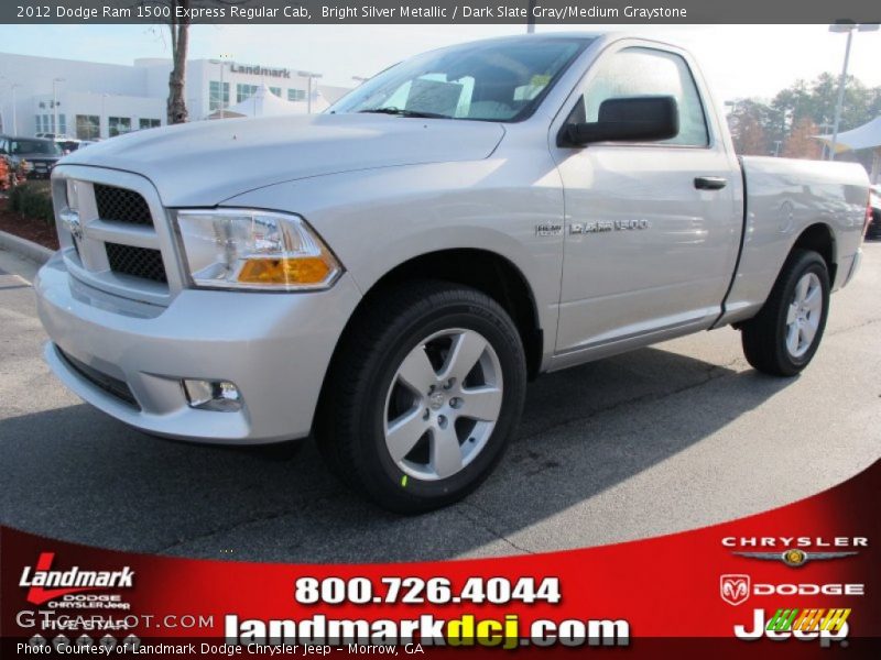 Bright Silver Metallic / Dark Slate Gray/Medium Graystone 2012 Dodge Ram 1500 Express Regular Cab