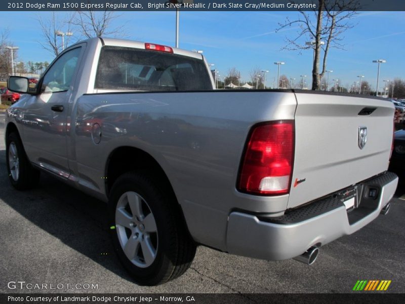 Bright Silver Metallic / Dark Slate Gray/Medium Graystone 2012 Dodge Ram 1500 Express Regular Cab