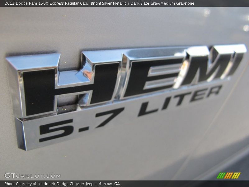 Bright Silver Metallic / Dark Slate Gray/Medium Graystone 2012 Dodge Ram 1500 Express Regular Cab