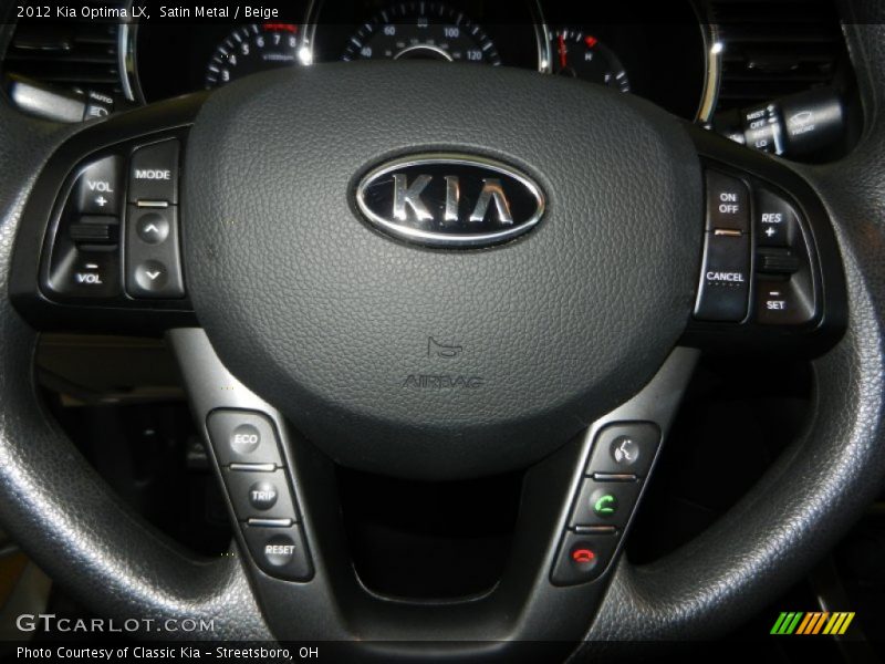 Satin Metal / Beige 2012 Kia Optima LX