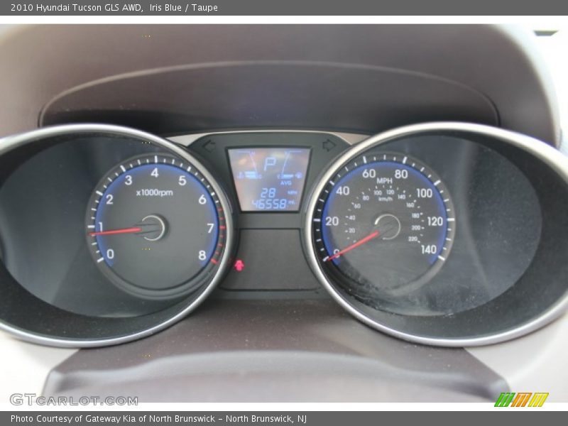 Iris Blue / Taupe 2010 Hyundai Tucson GLS AWD