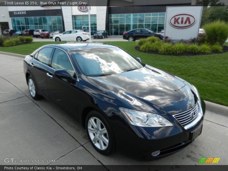Blue Onyx Pearl / Light Gray 2008 Lexus ES 350