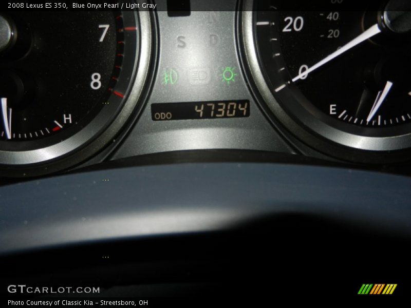 Blue Onyx Pearl / Light Gray 2008 Lexus ES 350