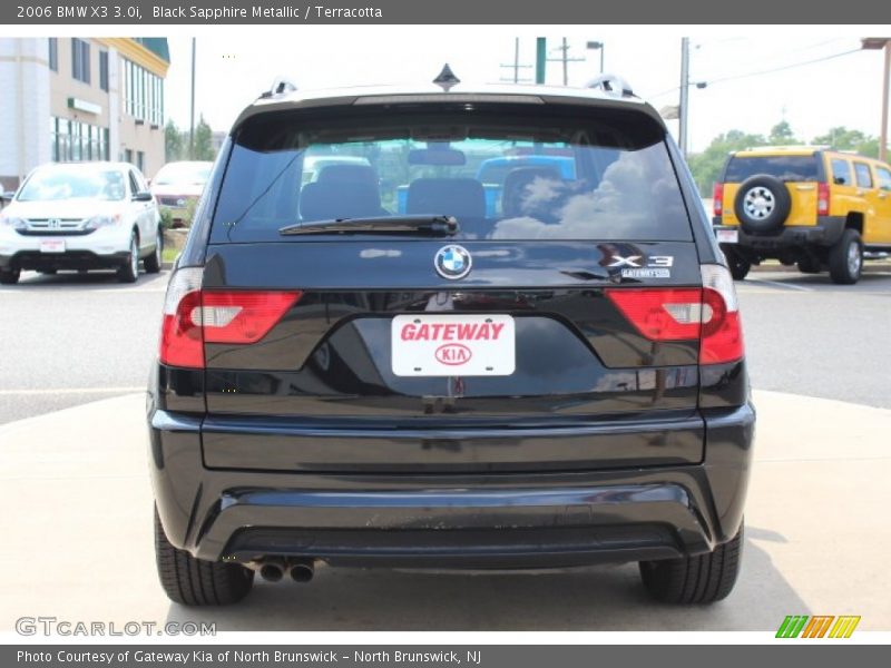 Black Sapphire Metallic / Terracotta 2006 BMW X3 3.0i