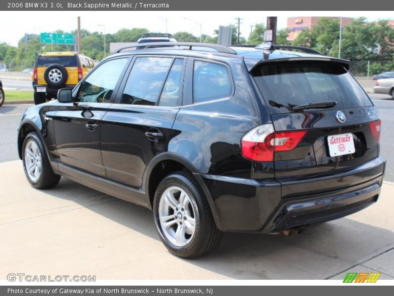 Black Sapphire Metallic / Terracotta 2006 BMW X3 3.0i