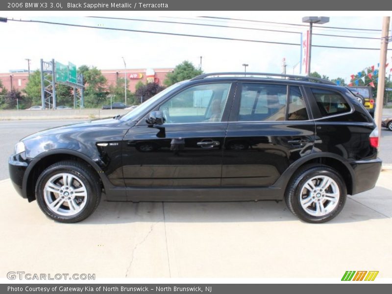 Black Sapphire Metallic / Terracotta 2006 BMW X3 3.0i