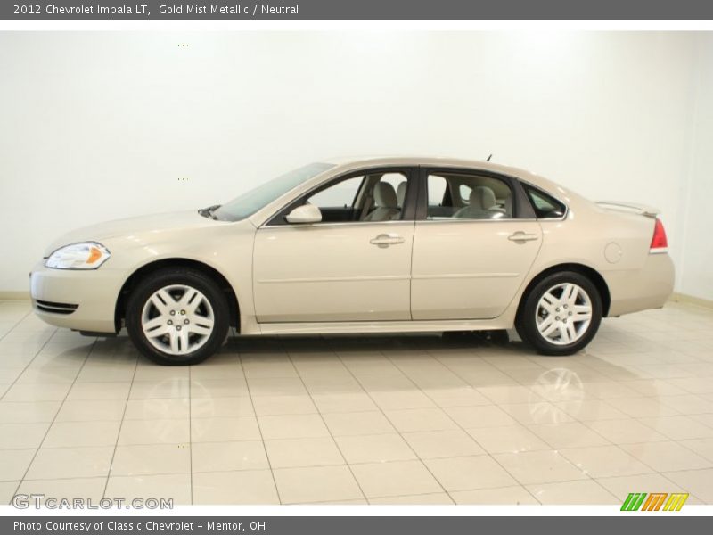 Gold Mist Metallic / Neutral 2012 Chevrolet Impala LT