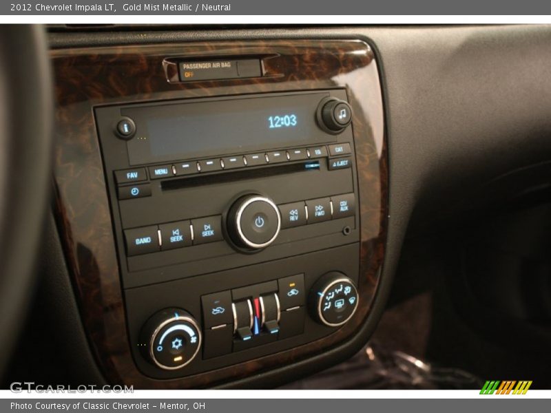 Gold Mist Metallic / Neutral 2012 Chevrolet Impala LT