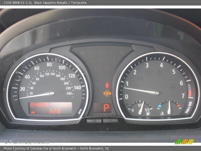 Black Sapphire Metallic / Terracotta 2006 BMW X3 3.0i
