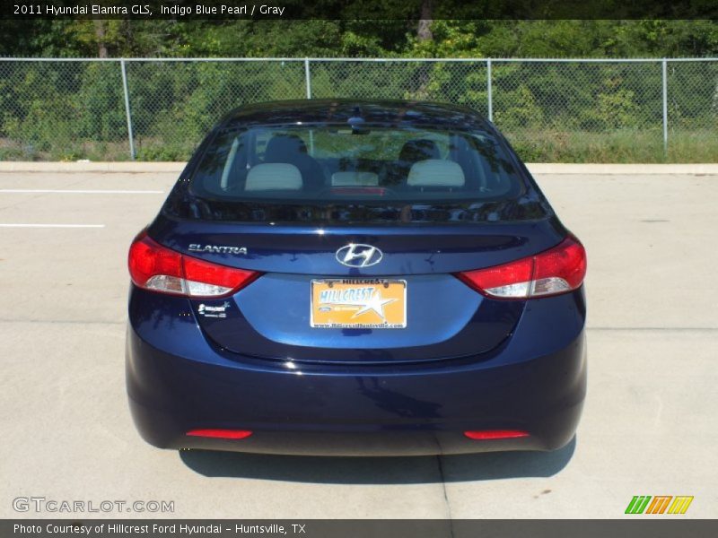 Indigo Blue Pearl / Gray 2011 Hyundai Elantra GLS