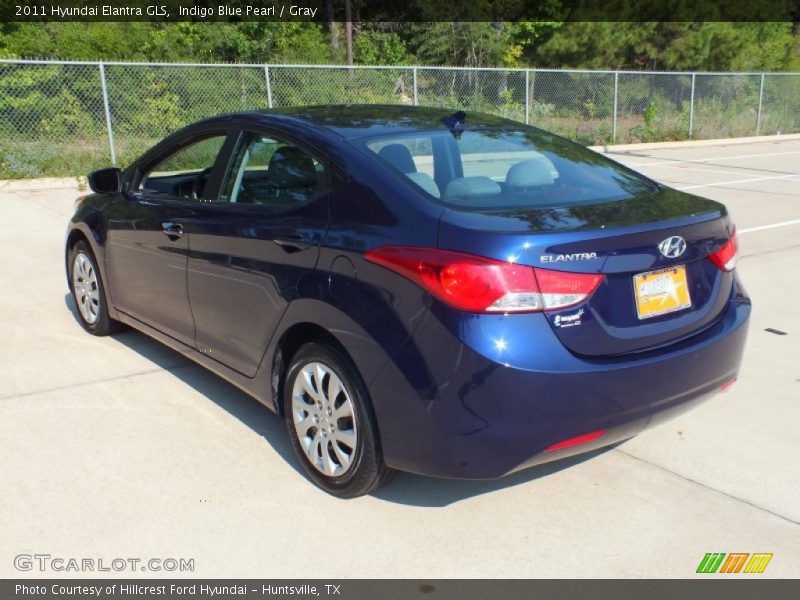 Indigo Blue Pearl / Gray 2011 Hyundai Elantra GLS