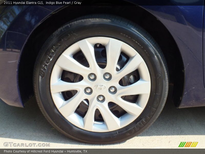 Indigo Blue Pearl / Gray 2011 Hyundai Elantra GLS