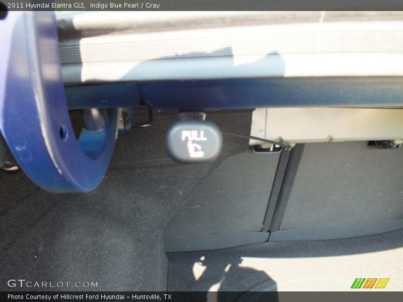 Indigo Blue Pearl / Gray 2011 Hyundai Elantra GLS