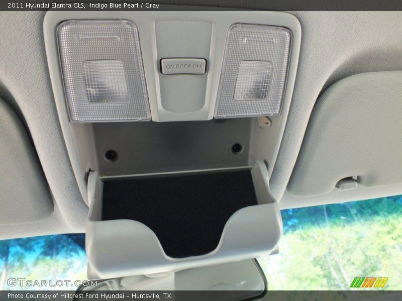 Indigo Blue Pearl / Gray 2011 Hyundai Elantra GLS