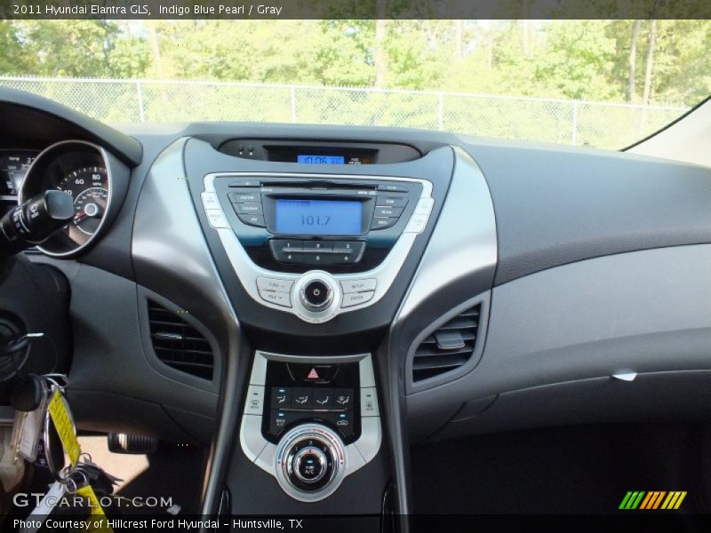 Indigo Blue Pearl / Gray 2011 Hyundai Elantra GLS