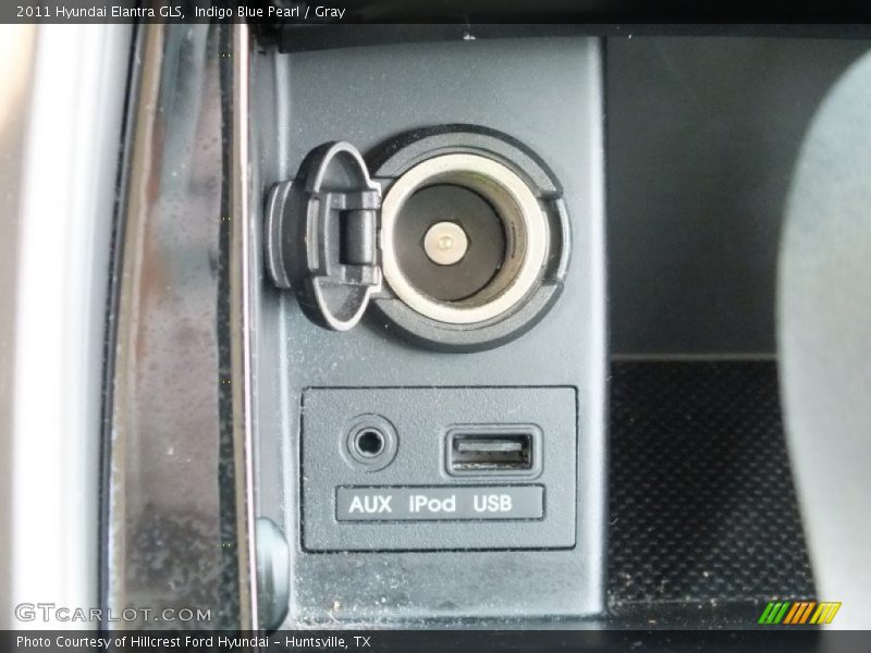 Indigo Blue Pearl / Gray 2011 Hyundai Elantra GLS