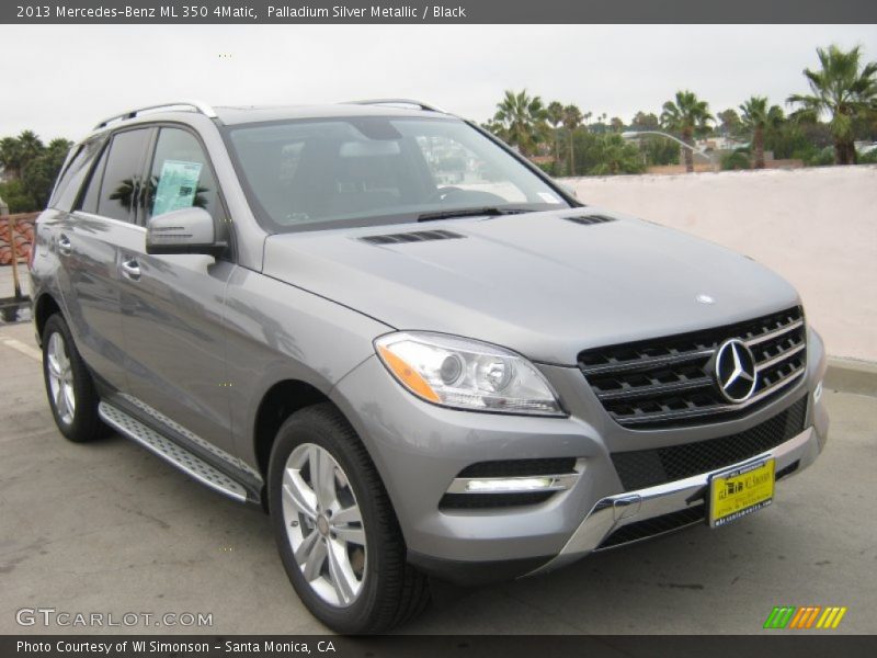 Palladium Silver Metallic / Black 2013 Mercedes-Benz ML 350 4Matic