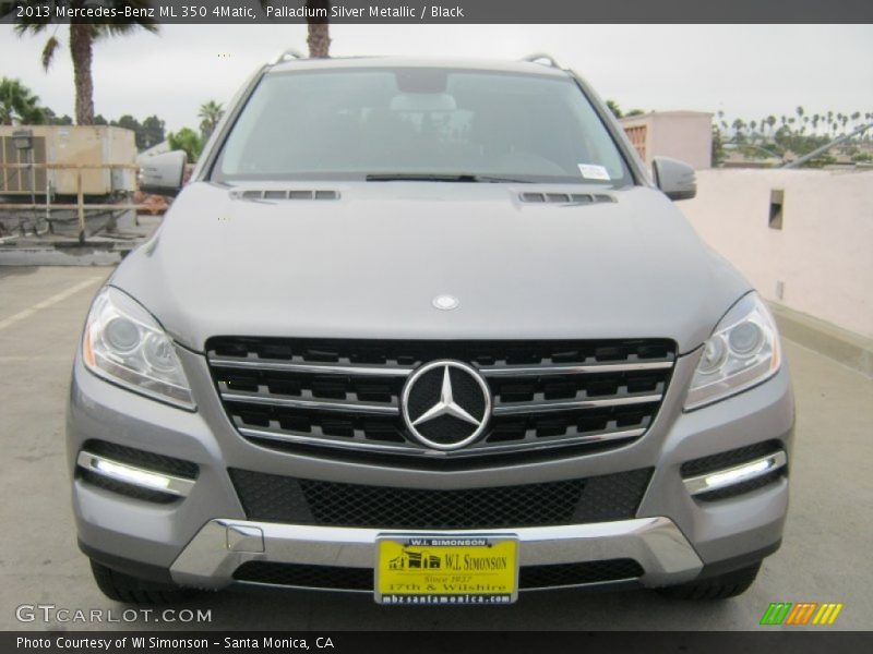 Palladium Silver Metallic / Black 2013 Mercedes-Benz ML 350 4Matic
