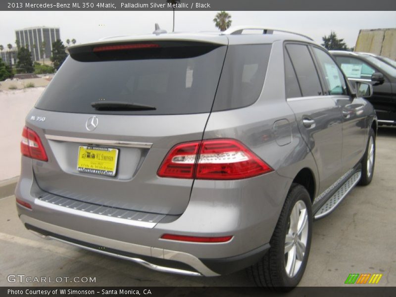 Palladium Silver Metallic / Black 2013 Mercedes-Benz ML 350 4Matic