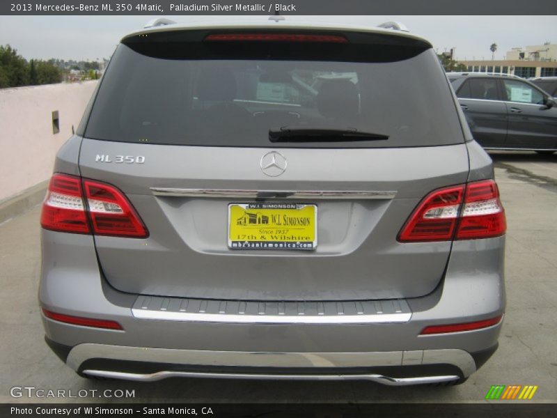Palladium Silver Metallic / Black 2013 Mercedes-Benz ML 350 4Matic