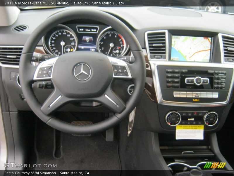 Palladium Silver Metallic / Black 2013 Mercedes-Benz ML 350 4Matic