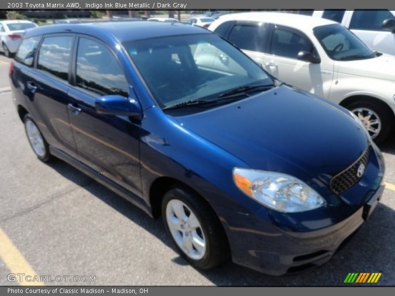 Indigo Ink Blue Metallic / Dark Gray 2003 Toyota Matrix AWD