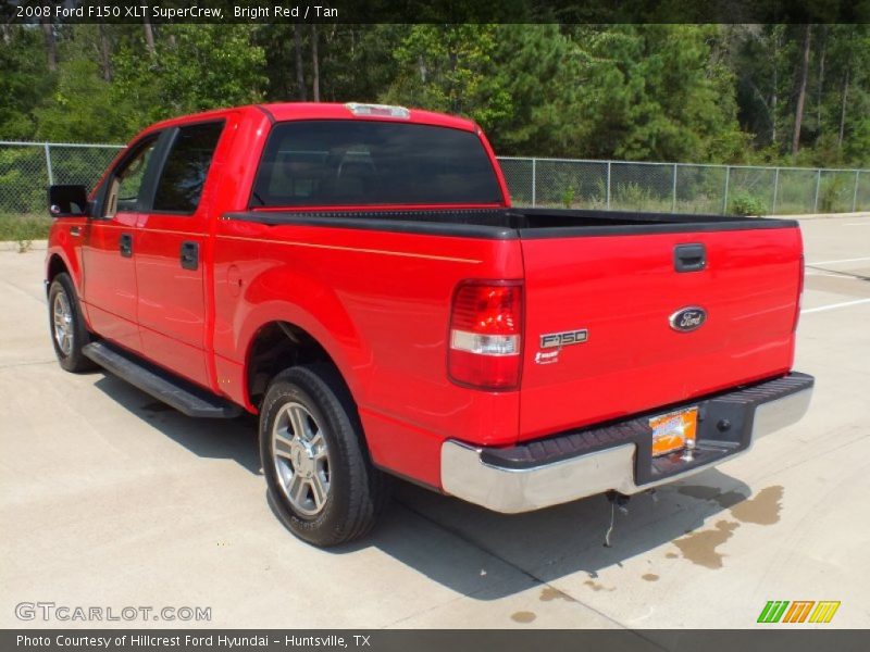 Bright Red / Tan 2008 Ford F150 XLT SuperCrew