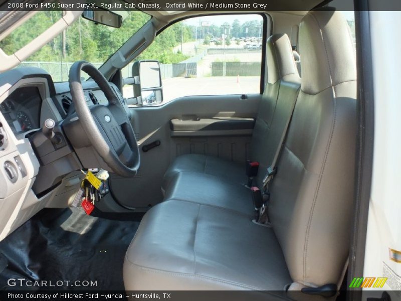 Oxford White / Medium Stone Grey 2008 Ford F450 Super Duty XL Regular Cab Chassis