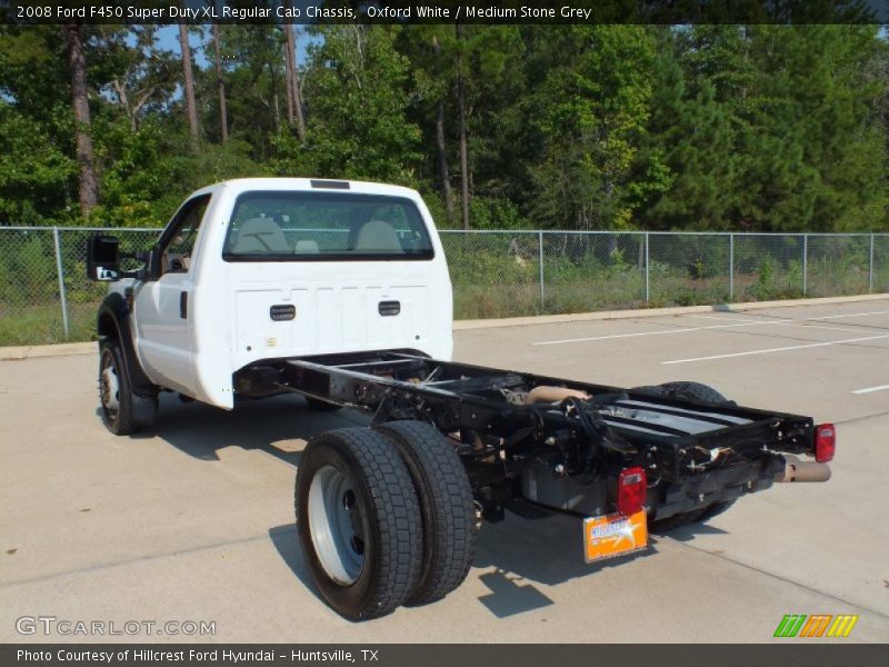 Oxford White / Medium Stone Grey 2008 Ford F450 Super Duty XL Regular Cab Chassis