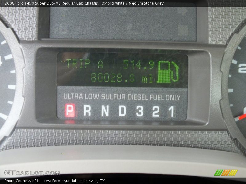Oxford White / Medium Stone Grey 2008 Ford F450 Super Duty XL Regular Cab Chassis
