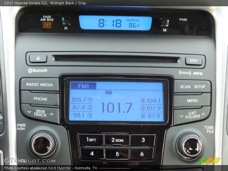 Midnight Black / Gray 2013 Hyundai Sonata GLS