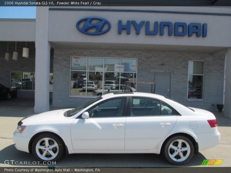 Powder White Pearl / Gray 2006 Hyundai Sonata GLS V6
