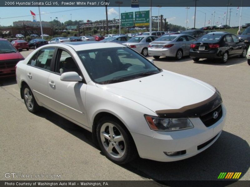 Powder White Pearl / Gray 2006 Hyundai Sonata GLS V6