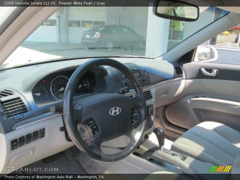 Powder White Pearl / Gray 2006 Hyundai Sonata GLS V6