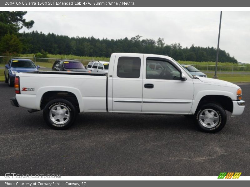 Summit White / Neutral 2004 GMC Sierra 1500 SLT Extended Cab 4x4
